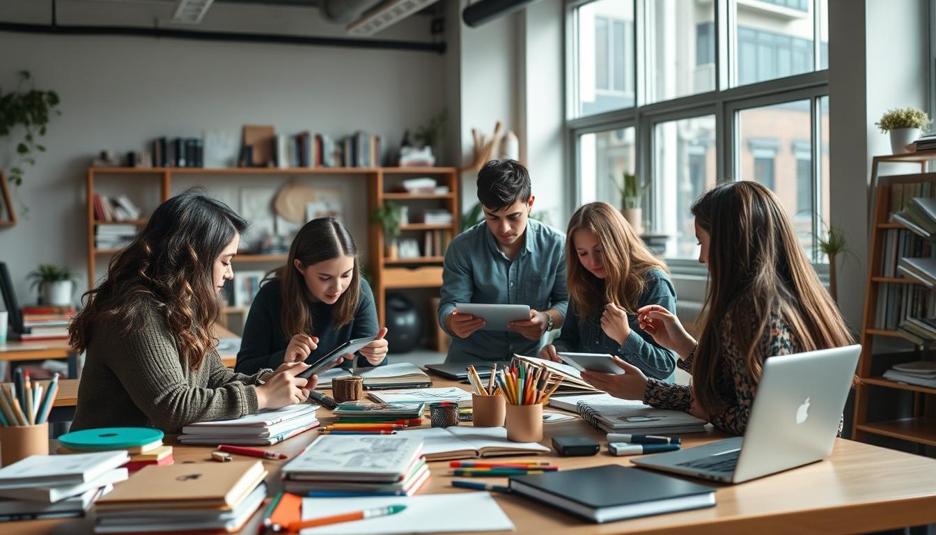Student using online courses for flexible education