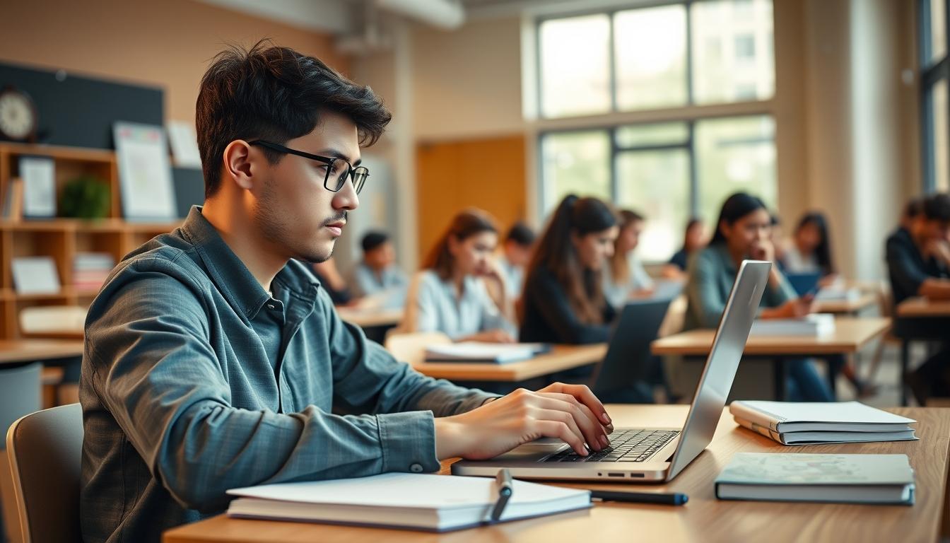 Modern university campus for students